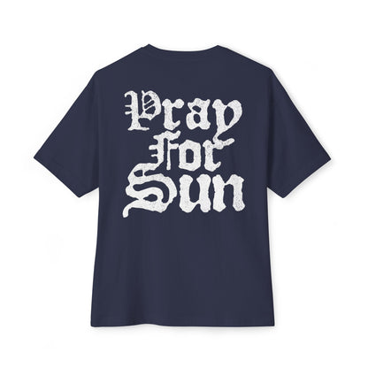 “Pray For Sun” Navy/White Oversized Tee